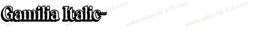 Gamilia Italic字体转换